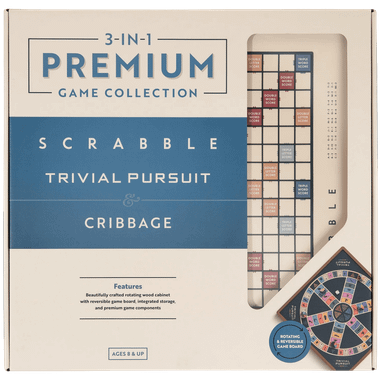 3-in-1 Game Collection: Scrabble, Trivial Pursuit & Cribbage、WS Game Company、kayou