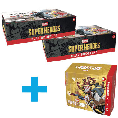 Magic: The Gathering - Marvel Super Heroes - Bundle of (2 Play Boxes) + (1 Collector  Box) (PREORDER) - Game Nerdz