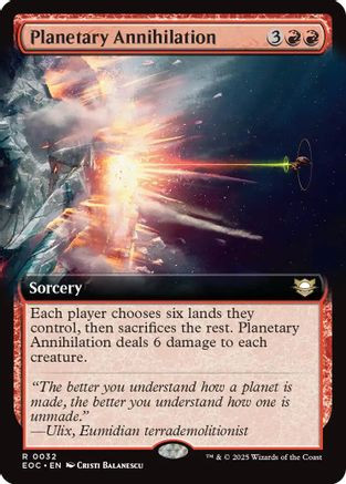 Planetary Annihilation (Extended Art) (EOC-032) - Commander: Edge of Eternities、Wizards of the Coast、kayou
