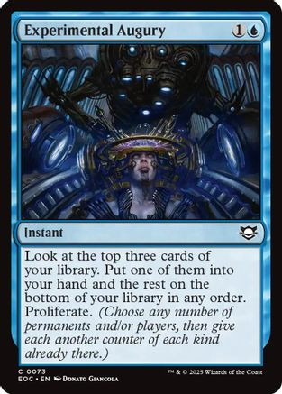 Experimental Augury (EOC-073) - Commander: Edge of Eternities、Wizards of the Coast、kayou