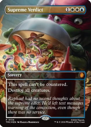Supreme Verdict (Borderless) (TMC-134) - Commander: Teenage Mutant Ninja Turtles Foil、Wizards of the Coast、kayou