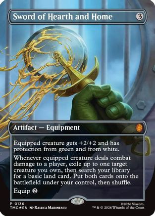 Sword of Hearth and Home (Borderless) (TMC-136) - Commander: Teenage Mutant Ninja Turtles Foil、Wizards of the Coast、kayou
