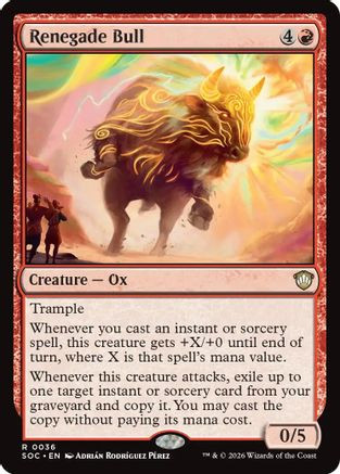 Renegade Bull (SOC-036) - Commander: Secrets of Strixhaven、Wizards of the Coast、kayou