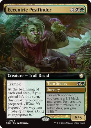 Eccentric Pestfinder (Extended Art) (SOC-094) - Commander: Secrets of Strixhaven、Wizards of the Coast、kayou