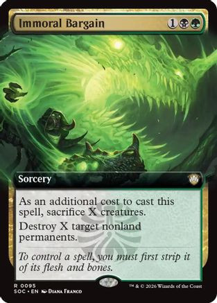 Immoral Bargain (Extended Art) (SOC-095) - Commander: Secrets of Strixhaven、Wizards of the Coast、kayou