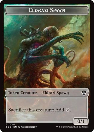 Eldrazi Spawn // Worm Double-Sided Token (SOC-1 // 26) - Commander: Secrets of Strixhaven、Wizards of the Coast、kayou