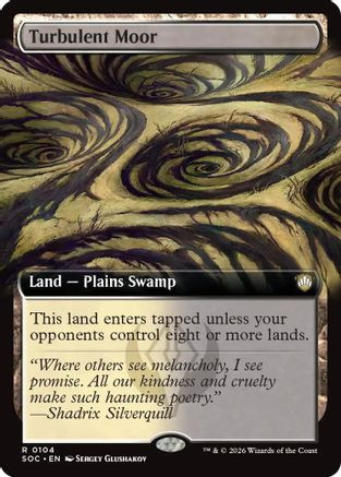Turbulent Moor (Extended Art) (SOC-104) - Commander: Secrets of Strixhaven、Wizards of the Coast、kayou