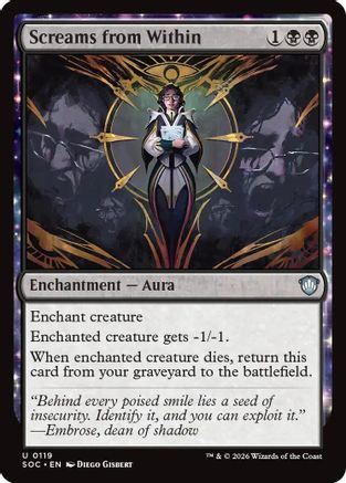 Screams from Within (SOC-119) - Commander: Secrets of Strixhaven、Wizards of the Coast、kayou