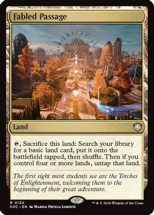 Fabled Passage (SOC-130) - Commander: Secrets of Strixhaven、Wizards of the Coast、kayou