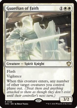 Guardian of Faith (SOC-148) - Commander: Secrets of Strixhaven、Wizards of the Coast、kayou