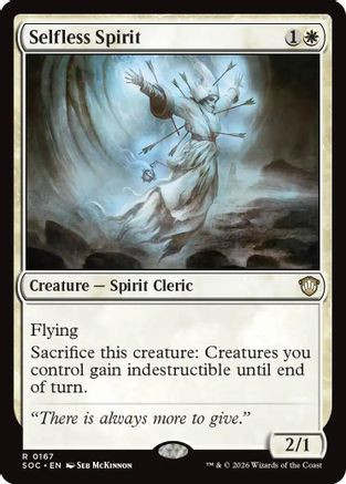 Selfless Spirit (SOC-167) - Commander: Secrets of Strixhaven、Wizards of the Coast、kayou