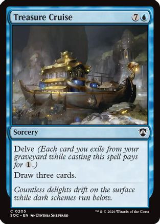 Treasure Cruise (SOC-205) - Commander: Secrets of Strixhaven、Wizards of the Coast、kayou