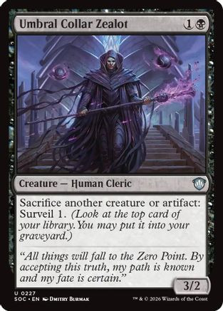 Umbral Collar Zealot (SOC-227) - Commander: Secrets of Strixhaven、Wizards of the Coast、kayou
