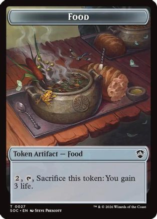 Food // Frog Lizard Double-Sided Token (SOC-27 // 16) - Commander: Secrets of Strixhaven、Wizards of the Coast、kayou