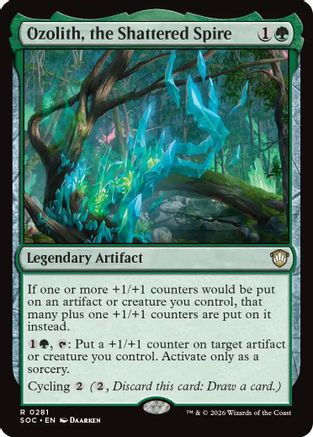 Ozolith, the Shattered Spire (SOC-281) - Commander: Secrets of Strixhaven、Wizards of the Coast、kayou