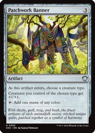 Patchwork Banner (SOC-353) - Commander: Secrets of Strixhaven、Wizards of the Coast、kayou