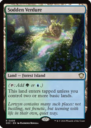 Sodden Verdure (SOC-406) - Commander: Secrets of Strixhaven、Wizards of the Coast、kayou