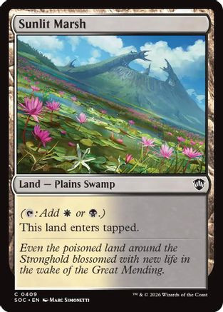Sunlit Marsh (SOC-409) - Commander: Secrets of Strixhaven、Wizards of the Coast、kayou