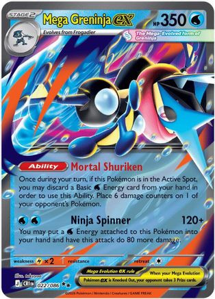 ash greninja pokemon card price ME04: Chaos Rising Mega ex #116/086 Ralphie's Funhouse Captured in a crystal Ash-Greninja EX #XY133 Prices |