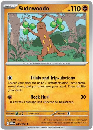 Sudowoodo 43 - ME04 Chaos Rising Reverse Holofoil - Game Nerdz
