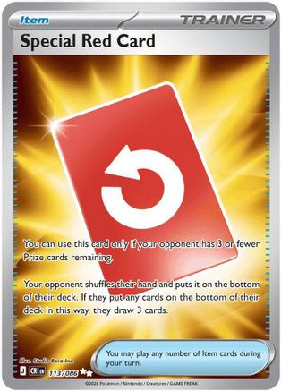 Special Red Card - 113 - ME04 Chaos Rising Holofoil - Game Nerdz