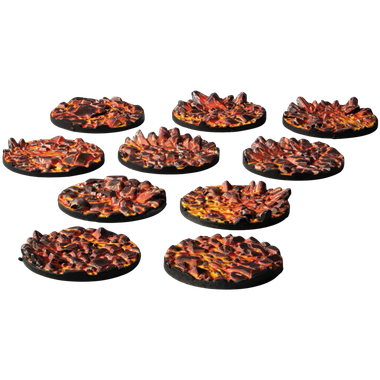 GamersGrass: Battle Ready Toppers - Molten Lava - Round 28mm (10ct)、GamersGrass、kayou