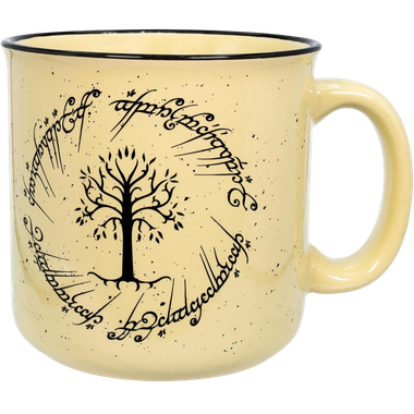 The Lord of the Rings: Gondor Elven Text - Ceramic Camper Mug (20oz)、Silver Buffalo、kayou