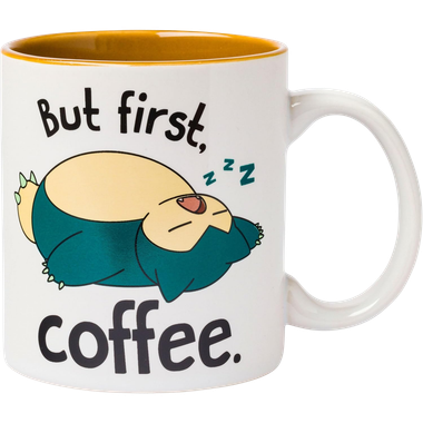 Pokemon: Snorlax - I Need Coffee - Ceramic Mug (20oz)、Silver Buffalo、kayou