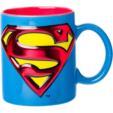 Superman: Logo Icon - Embossed Foil Ceramic Mug (20oz)、Silver Buffalo、kayou