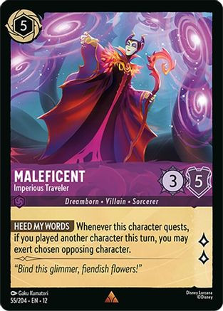Maleficent - Imperious Traveler (55/204) - Wilds Unknown Cold Foil、Ravensburger、kayou