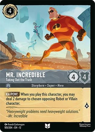 Mr. Incredible - Taking Out the Trash (Foil) (185/204) - Wilds Unknown Cold Foil、Ravensburger、kayou