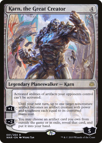 Karn, the Great Creator (WAR-001) - War of the Spark、Wizards of the Coast、kayou