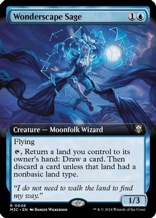 Wonderscape Sage (Extended Art) (Ripple Foil) (M3C-049) - Modern Horizons 3 Commander Foil、Wizards of the Coast、kayou