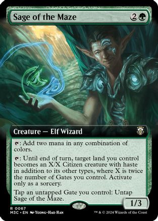 Sage of the Maze (Extended Art) (Ripple Foil) (M3C-067) - Modern Horizons 3 Commander Foil、Wizards of the Coast、kayou
