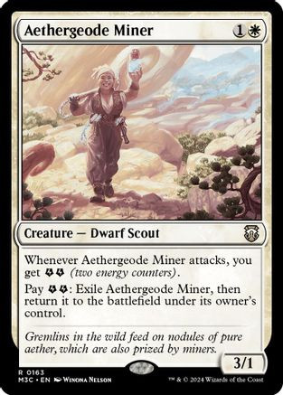 Aethergeode Miner (Ripple Foil) (M3C-163) - Modern Horizons 3 Commander Foil、Wizards of the Coast、kayou