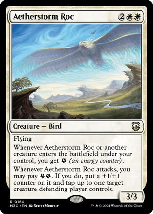 Aetherstorm Roc (Ripple Foil) (M3C-164) - Modern Horizons 3 Commander Foil、Wizards of the Coast、kayou