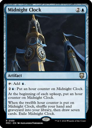 Midnight Clock (Ripple Foil) (M3C-189) - Modern Horizons 3 Commander Foil、Wizards of the Coast、kayou