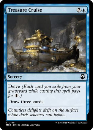 Treasure Cruise (Ripple Foil) (M3C-195) - Modern Horizons 3 Commander Foil、Wizards of the Coast、kayou