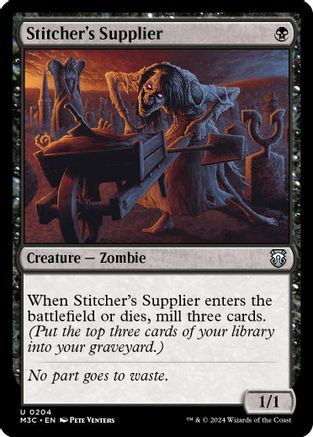 Stitcher's Supplier (Ripple Foil) (M3C-204) - Modern Horizons 3 Commander Foil、Wizards of the Coast、kayou