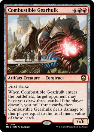 Combustible Gearhulk (Ripple Foil) (M3C-210) - Modern Horizons 3 Commander Foil、Wizards of the Coast、kayou