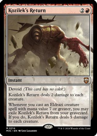 Kozilek's Return (Ripple Foil) (M3C-214) - Modern Horizons 3 Commander Foil、Wizards of the Coast、kayou