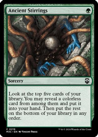 Ancient Stirrings (Ripple Foil) (M3C-219) - Modern Horizons 3 Commander Foil、Wizards of the Coast、kayou
