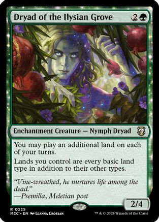 Dryad of the Ilysian Grove (Ripple Foil) (M3C-225) - Modern Horizons 3 Commander Foil、Wizards of the Coast、kayou