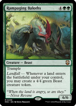 Rampaging Baloths (Ripple Foil) (M3C-239) - Modern Horizons 3 Commander Foil、Wizards of the Coast、kayou