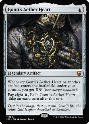 Gonti's Aether Heart (Ripple Foil) (M3C-294) - Modern Horizons 3 Commander Foil、Wizards of the Coast、kayou