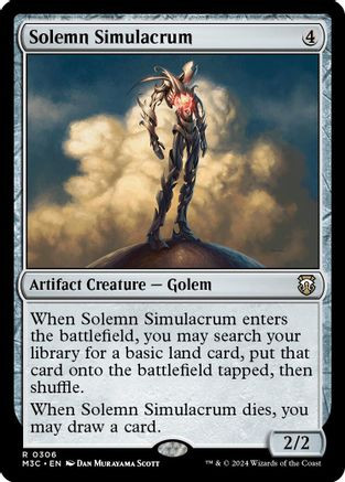 Solemn Simulacrum (Ripple Foil) (M3C-306) - Modern Horizons 3 Commander Foil、Wizards of the Coast、kayou