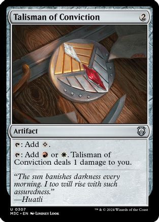Talisman of Conviction (Ripple Foil) (M3C-307) - Modern Horizons 3 Commander Foil、Wizards of the Coast、kayou