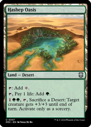 Hashep Oasis (Ripple Foil) (M3C-347) - Modern Horizons 3 Commander Foil、Wizards of the Coast、kayou