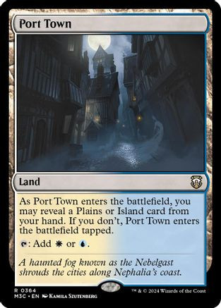 Port Town (Ripple Foil) (M3C-364) - Modern Horizons 3 Commander Foil、Wizards of the Coast、kayou