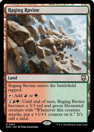 Raging Ravine (Ripple Foil) (M3C-367) - Modern Horizons 3 Commander Foil、Wizards of the Coast、kayou